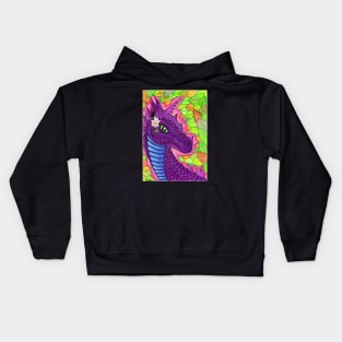 Purple Earth Dragon Kids Hoodie